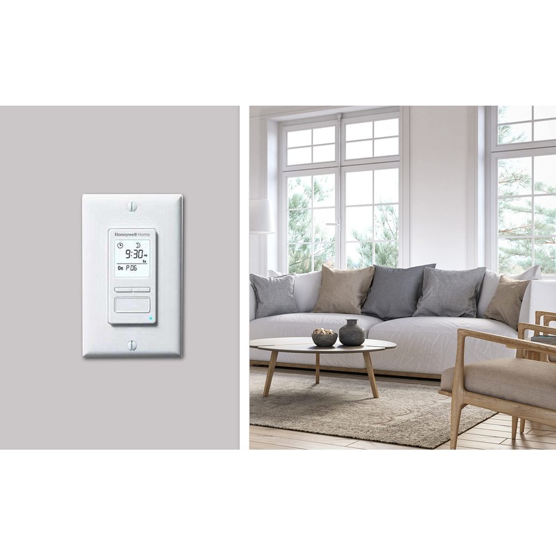 Honeywell Home RPLS740B ECONOswitch 7-Day Solar Programmable Switch, Lights and
