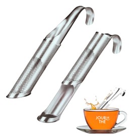 2er Set Teefilter aus Edelstahl | Wiederverwendbares Teesieb | Ideal für losen Tee und Kräutertee | Praktisch und originell