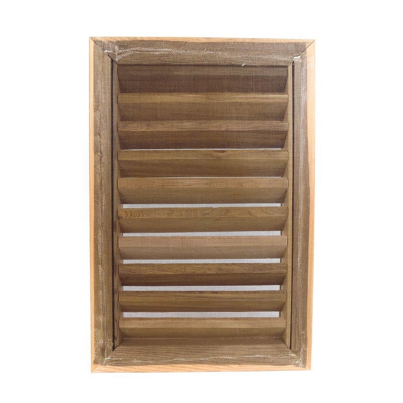 Miller Shingle Rectangle Clear Cedar Vent, Flush Mount - 12