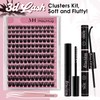 Mayhug Eyelash Extensions Set, 3D Volume Eyelash Extension, 144 Pieces,
