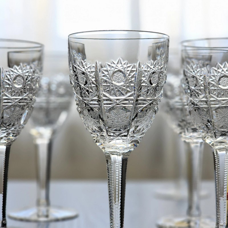 Bohemian Czech 4½ oz (130 ml) Crystal Wine Glass Hand