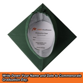 OSBO GradSeason Unisex Adult Matte Graduation Cap with 2025 Tassel for High School and College (Forest)