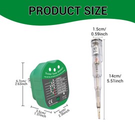 Leogony Plug Socket Tester UK, 90-250V Plug Tester Set for Power Socket Wiring Inspection