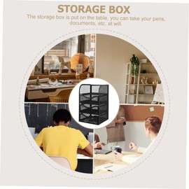 TEHAUX Desktop Drawer Organizer Box Storage for Stationery and Sundries Construction Three Sliding for Desktop Use