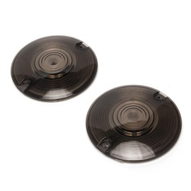 ZYTC Harley Smoked Turn Signal lens Lenses Covers 3 1/4" for Harley Touring Flat Electra Glide Road King Pack of 2