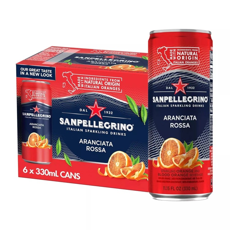 S.Pellegrino SANPELLEGRINO ARANCIATA ROSSA 11.15 oz ( 6 PACK)