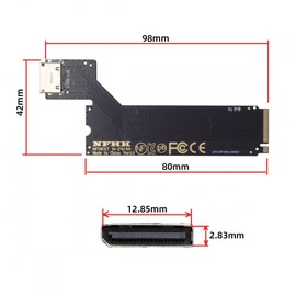 CY Card PCI-E 4.0 M.2 M-Key to Oculink SFF-8612 SFF-8611 Host Adapter for 2024 ThinkBook 14+ AMD8845 External Graphics Card & SSD