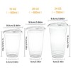 Disposable Plastic Cup with Lid, 50 Set Clear Cup with