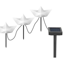 HI 70357 LED Solar Garden Stake Paper Boat Set of 3