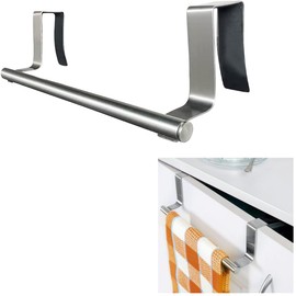 IIOOME 2 Toalleros Puerta Acero INOX Colgantes, Cocina o Baño 24cm