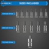 VORXEON 13Pcs Star Bit Socket Set T8-T70, 50BV30 CR-V Drive