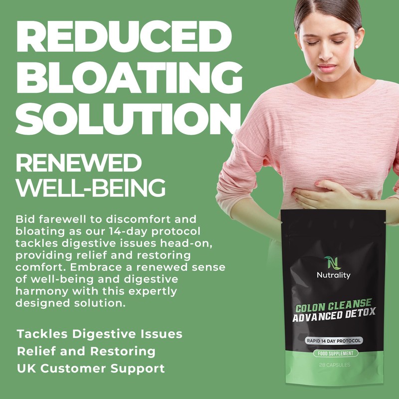 Nutrality Colon Cleanse Advanced Detox Supplement | 14-day Rapid Protocol