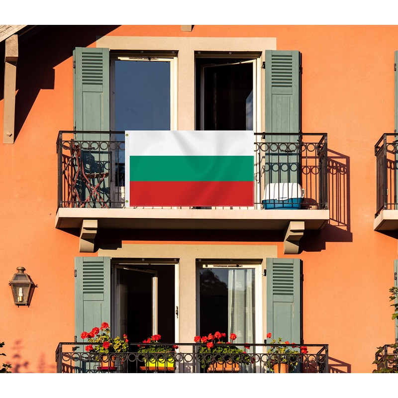 3×5 FT Bulgaria Flag, Large 75D Bulgarian National Outdoor Banner,Decor