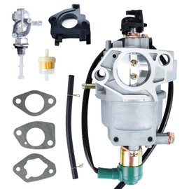 Carburetor Carb for Wen Power Pro 56551 56680 56682 5500 6800 7000E 9000E R390 389CC 390CC 13HP Generator with Fuel Shutoff Valve Line Gasket