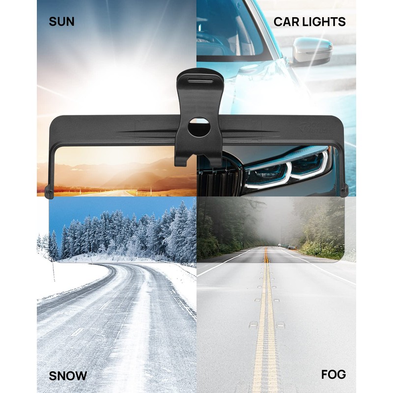 JOYTUTUS Sun Visor Extender for Car - Universal Anti-Glare Polarized