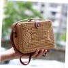 DOITOOL 2pcs Rattan Bag Seagrass Crossbody Bag Wicker Handbag Hand