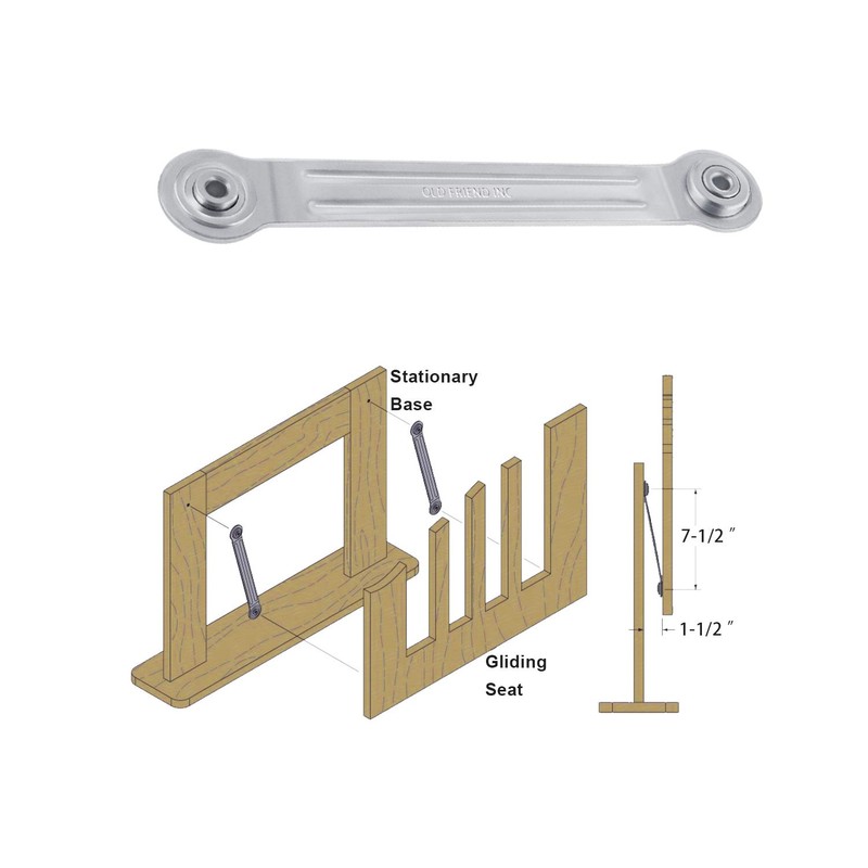 L Continue 4 Pack Glider Bracket Hardware, Hardware Center Distance
