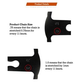 IKAAR Chain Gauge Bicycle Bike Chain Wear Indicator Tool Chain Checker Shows Chain Wear for Chains from Shimano, SRAM, Black, One Size