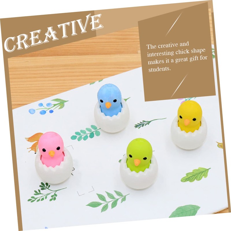 Operitacx 24pcs Shell Chick Eraser Erasers for Fun Mini Rabbit