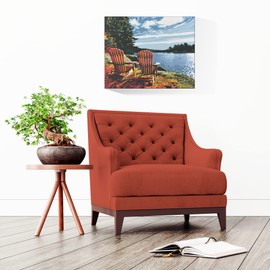 ArtSkills Paint by Number for Adults 2-Pack, 16” x 20” Stretched Canvas Paint by Numbers with Premium Acrylic Paints & Paint Brushes, Lakeside