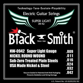 Black Smith Electric Guitar Strings nickel Round Wound- NW0942