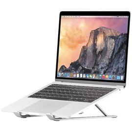 PEARL Laptop Stand: Portable Aluminium Notebook Stand up to 39.5 cm (15.6 Inches), 6 Tilt Angles (Notebook Holder, Laptop Riser, Home Office)