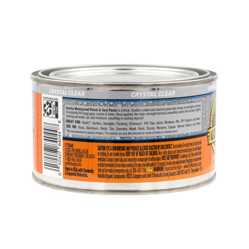 Gorilla Waterproof Patch & Seal Rubberized Sealant Paste, 12.8 Ounce