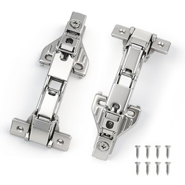Probrico 2 Pack Soft Close Cabinet Hinges, 165° Full Overlay Concealed Hinges, Face Frame Lazy Susan Hinge Design for Corner Kitchen Cabinet, Cupboard Folded, Folden Door, Closets