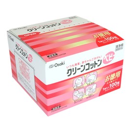 Osaki Medical 23033 Sterile Clean Cotton Baby, 100 Sheets (1 Piece x 100 Packages), 100% Cotton, Made in Japan