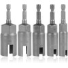 5Pcs 1/4inch Hex Shank Wing Nut Driver Set 10-19mm Steel