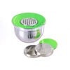 6pc Set 1 Stainless Steel Bowl 3 Graters Green Double