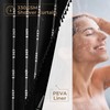 downluxe Linen Texture 3 in 1 Farmhouse Shower Curtain Set