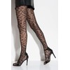 Gigi Tights in Leopard Pattern Super Trendy Leopard Panty, black