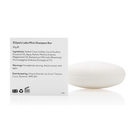 Mint Shampoo Bar by Ellipsis Labs. Sustainable and plastic-free alternative to liquid shampoos. 50g