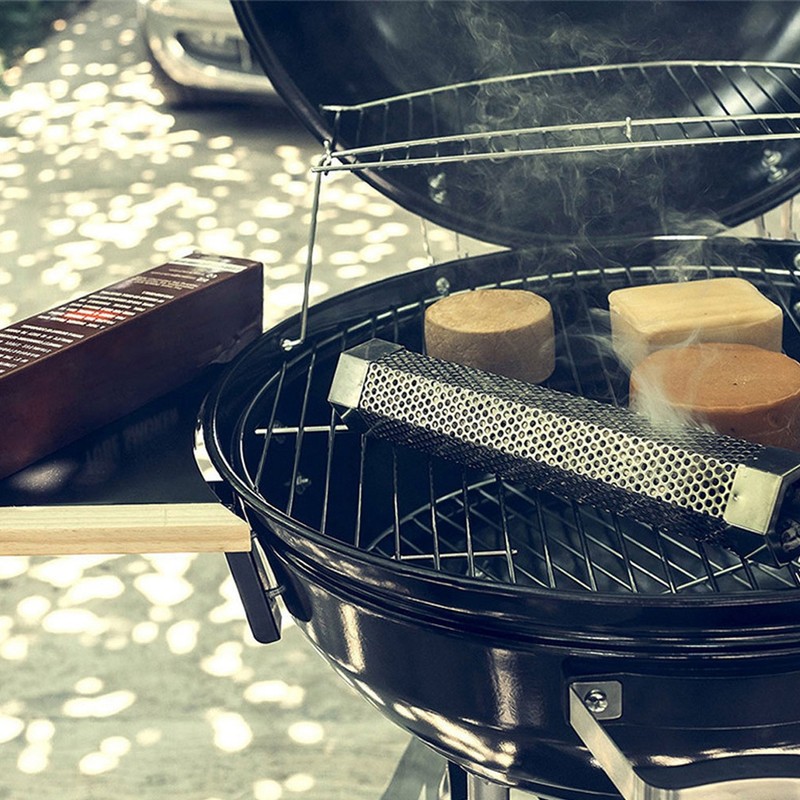 Pellet Smoker Tube Hexagonal Stainless Steel BBQ Pipe Outdoor Mesh