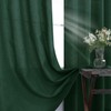 KOUFALL Dark Emerald Green Short Window Curtains for Bathroom Decor,Linen