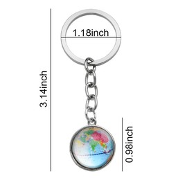 Earth Keychain Gift for Son Daughter Travel Gifts for Travel Lovers Birthday Gifts for Grandson Granddaughter Geography Gifts for Women Men Solar System Planet keychain Accessories for Car Keys Bags