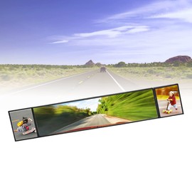 Rear View Mirror, Universal Car Truck Mirror Interior Panoramic Wide Angle Mirror Blind Spot Side Mirror Convex Anti-Glare Truck Mirror (Plain Convex Mirror, 15.0" / Clip-on)