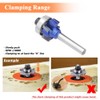 Mesee 4-Teeth R1 Round Over Router Bit, 1/4 Inch Shank