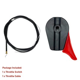 NewJ's Universal 65" Lawn Mower Throttle Cable Switch Control Throttle Cable Lawn Mower Control Switch Lever Handle Kit