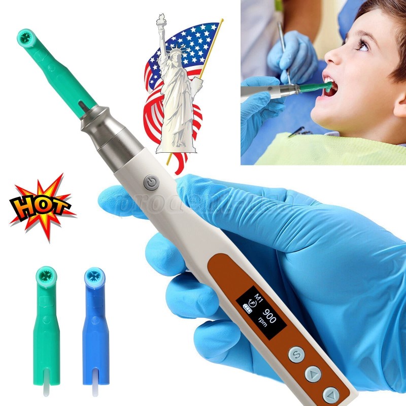 Sandent Dental Cordless Electric Hygiene Prophy Handpiece +2 Disposable Prophy