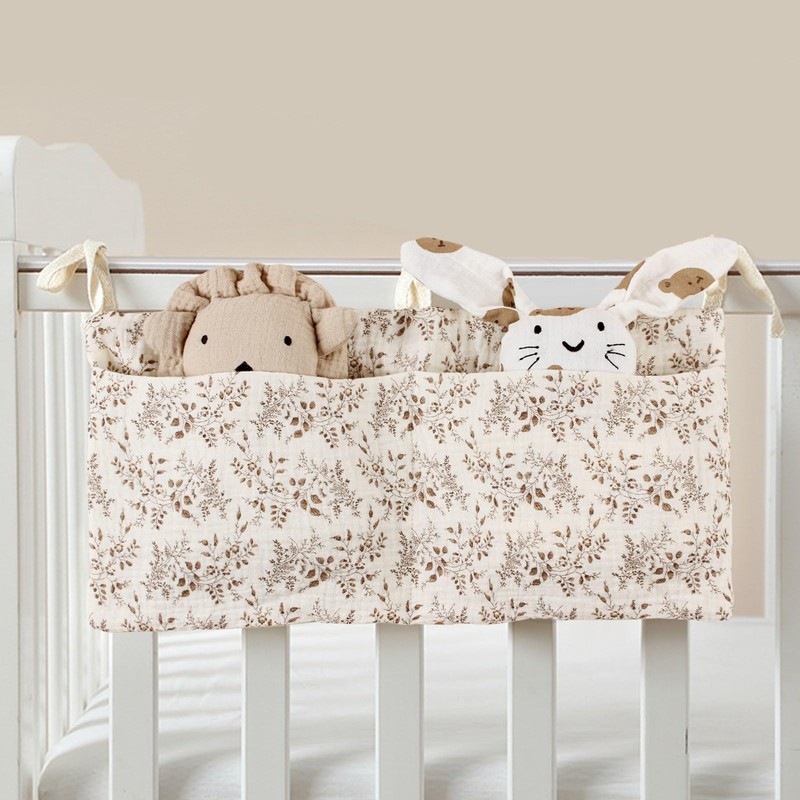 Lily Brown Cribs Storage Bag Baby Bedside Hanging Storage Bag