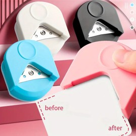 Cutter Rounding Pun/ches for Paper Crafts,Corner Cutter,Corner Rounder Pun/ch,Professional Paper Round Corner Multifunctional,Portable Corner Rounder Pun/ch for Card,Paper Crafts Rounder Cutter(Pink)