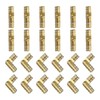 uxcell Invisible Brass Barrel Hinges, 24pcs 5x19mm Brass Concealed Hinges