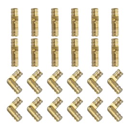 uxcell Invisible Brass Barrel Hinges, 24pcs 5x19mm Brass Concealed Hinges Folding Support Cylindrical Hidden Small Barrel Hinges for Jewelry Box