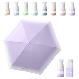 Sykerout Gradient Umbrella, Mini Umbrella, Pocket Umbrella, Compact Umbrella, Mini Foldable Travel Umbrella, Small, UV Umbrella, purple
