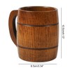 350ml Vintage Wooden Beer Mug with Handle Large Capacity Drink