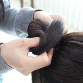 Bun ponytail wig hairband natural brown poop ponytail wig (WFIYNIC) / 똥머리 올림머리 가발 머리끈 자연갈색 똥머리가발 (WFIYNIC)