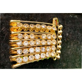 Pack of 12 Decorative Pins with Stone, Safety Pin Decorated with Diamonds