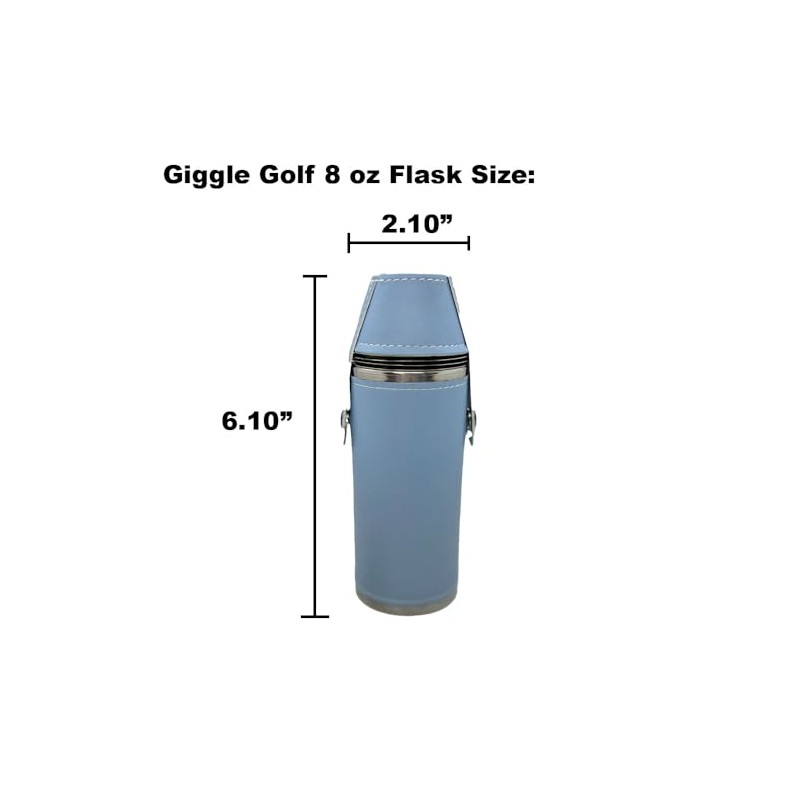 Giggle Golf 8 oz Flask Gift Set with 4 Shot